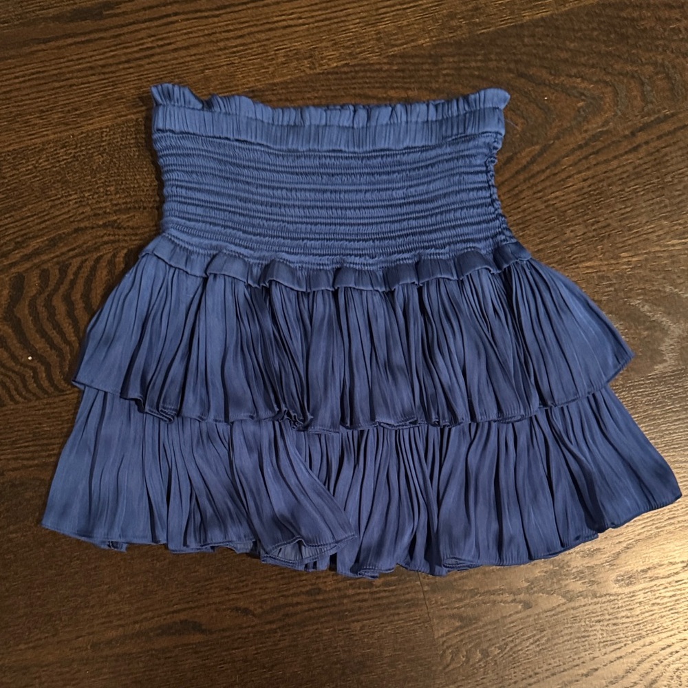 Chic Navy Tiered Mini Skirt